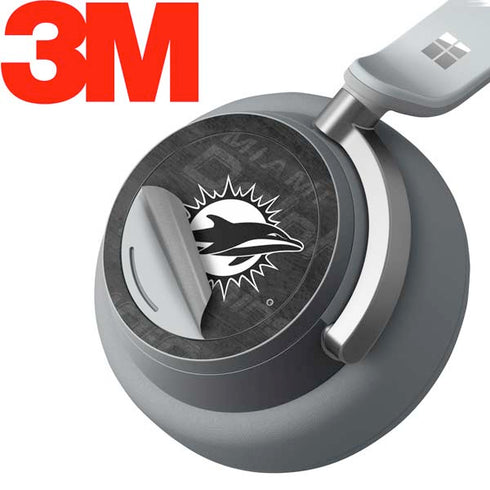 NFL Miami Dolphins Black & White Surface Headphones Skin